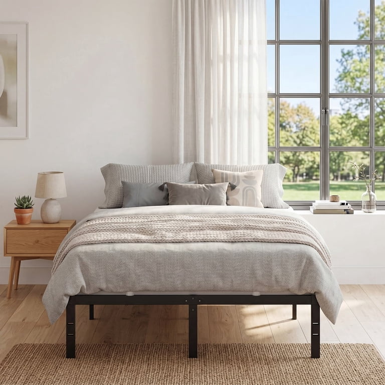 Ledrem Full Metal Platform Bed, 1100 Lbs Capacity photo 4