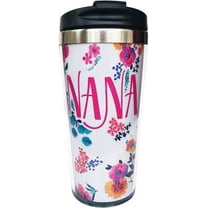 Nana Dainty Floral Travel Coffee Mug for Grandma, Stainless Steel Insulated Tumbler with Wrap and Lid for Women Mother''s Day Birthday Gifts, 12 oz