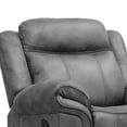 thumbnail image 5 of Furniture of America Gordon Modern Faux Leather Manual Recliner Chair with Glider, Dark Gray, 5 of 5