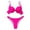 Hot Pink, variant on Elainilye Fashion Swimming Suits for Women Solid Sexy Steel Bracket Solid Bikini Push-Up Padded Swimwear Swimsuit Beachwear Set,Black