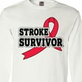 thumbnail image 4 of Inktastic Stroke Survivor with Red Ribbon Long Sleeve T-Shirt, 4 of 5