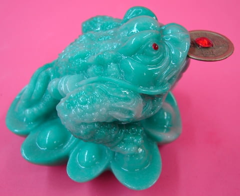 Feng Shui Lucky Money Toad Ingot Gold Three Legs Frog Fortune Decor Enhance U7U7 