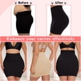 thumbnail image 5 of KIWI RATA Shapewear Slips for Women Tummy Control High Waisted Half Body Shaper Dress Built in Thong Shaping Skirt, 5 of 6