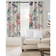 thumbnail image 2 of Vintage Floral Kitchen Curtains Watercolor Farmhouse Botanical Flowers Cafe Short Curtains for Bathroom Blackout Window Curtain Grommet Small Window Treatment Drapes for Bedroom Living Room 42"x45"x2, 2 of 9