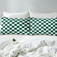 thumbnail image 3 of Erosebridal Aesthetic Checkered Duvet Cover Full White Green Checkerboard Bedding Set,Buffalo Plaid Grid Comforter Cover Teen Adults Geometric Gingham Bed Set(No Comforter), 3 of 5