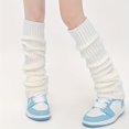 thumbnail image 4 of 7-Pack Girls' Fashion Knit Leg Warmers, Polyester Blend, Stretchy, Hand Washable, All-Season, Pull-On Closure, for School Uniforms & Everyday Wear, Fits Ages 12 & Under, 4 of 6