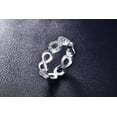 thumbnail image 3 of Korean Style Titanium Ring For Women With Rhinestone Accent, 3 of 5