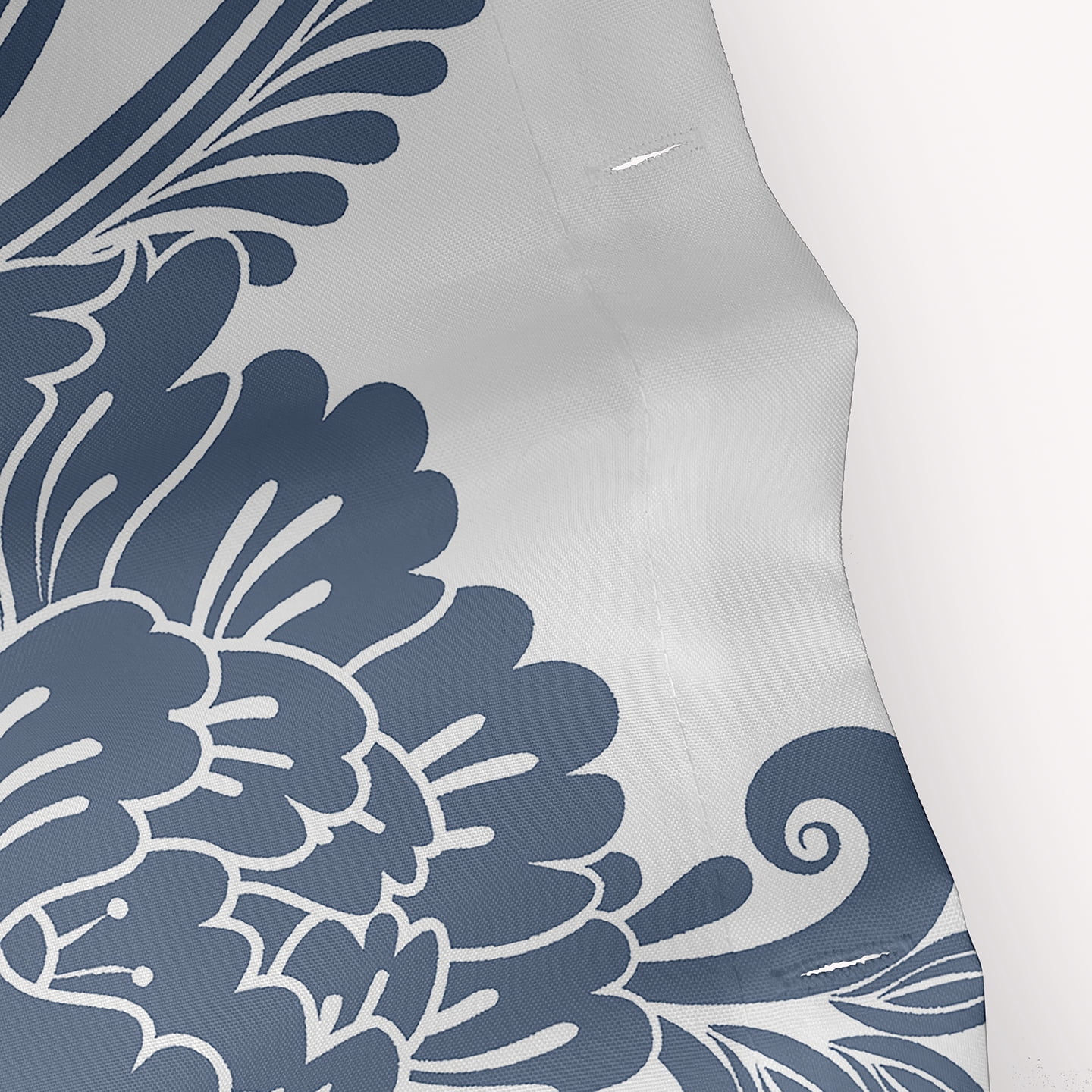 Simply Daisy 70" W x 73" L Flower Flourish Polyester Shower Curtain, Blue [1 Ct]