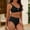 Black, variant on Bikini Sets for Women - Women Vintage Swimsuit Two Piece Retro Ruched High Waist Print Bikini Set Black Xl