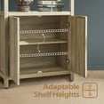 thumbnail image 6 of ARKANTOS Fluted Bookshelf with Doors Adjustable Shelf and Storage Cabinet Coastal Oak, 6 of 9