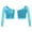 Light Blue, variant on Kids Girls One Shoulder Long Sleeve Sequins Crop Top Athletic Shirts Mesh Dance Top for Hip-hop Jazz Purple 8