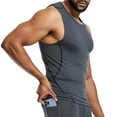thumbnail image 6 of Afdoent Mens Casual Tank Tops Mens Tight Base Sleeveless Fitness Training Running Basketball Vest Classic, 6 of 7