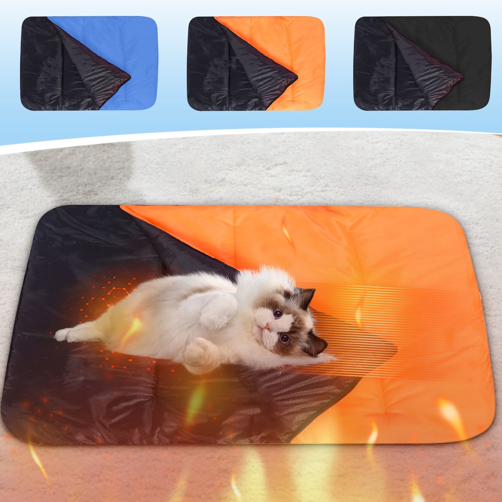 DAMAI 5V Dog Heating Sleeping Bag with Storage Bag, Heated Waterproof Warm Packable Dog Bed Mat, Portable Warm Pet Dog Bed Sleeping Bag for Indoor Outdoor Travel Camping Hiking Backpacking
