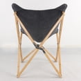 thumbnail image 2 of AmeriHome Canvas and Bamboo Butterfly Chair - Black - 2 Piece Set, 2 of 5