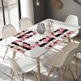 thumbnail image 4 of Placemats Set of 4, Pink Peony Rose Place Mats Floral Black Stripes Tablemats Washable Placemat Table Decoration for Kitchen Table Dinner Party Home Decor Indoor Outdoor 13x19 Inch, 4 of 9