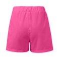 thumbnail image 6 of PIMSSY Women Casual Shorts Solid Color Straight Leg Lace Up Drawstring Pockets Classic High Waist Sports Loose Vacation Fashion Bottoms, 6 of 7