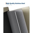 thumbnail image 3 of Slim Stainless Steel Trash Can with Lid – 2.6 Gallon/10L – Step-On Pedal, Soft Close, Removable Inner Bucket, Rear Handle, Waterproof – Great for Bathroom, Kitchen, Bedroom – Beige, 3 of 7