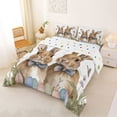 thumbnail image 2 of Erosebridal Rustic Farmhouse Rabbit Queen Comforter Set,Multicolor Easter Eggs Wild Butterfly Kids Bedding Comforter Set Reversible 3 Pieces, 2 of 7