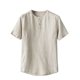 thumbnail image 1 of Camisas de Manga Corta de los Hombres de Verano Casual de Color Sólido de Cuello Redondo para el Hogar Y el Uso Diario, 1 of 8