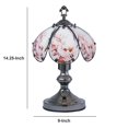thumbnail image 5 of Benzara BM240943 Umbrella Shade Glass Table Lamp with Flowers & Hummingbird Print, Silver, 5 of 5