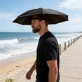 thumbnail image 4 of Sombrero paraguas | Protección solar y contra la lluvia manos libres para actividades al aire libre | Diadema ajustable para senderismo, pesca, jardinería y playa, 4 of 6