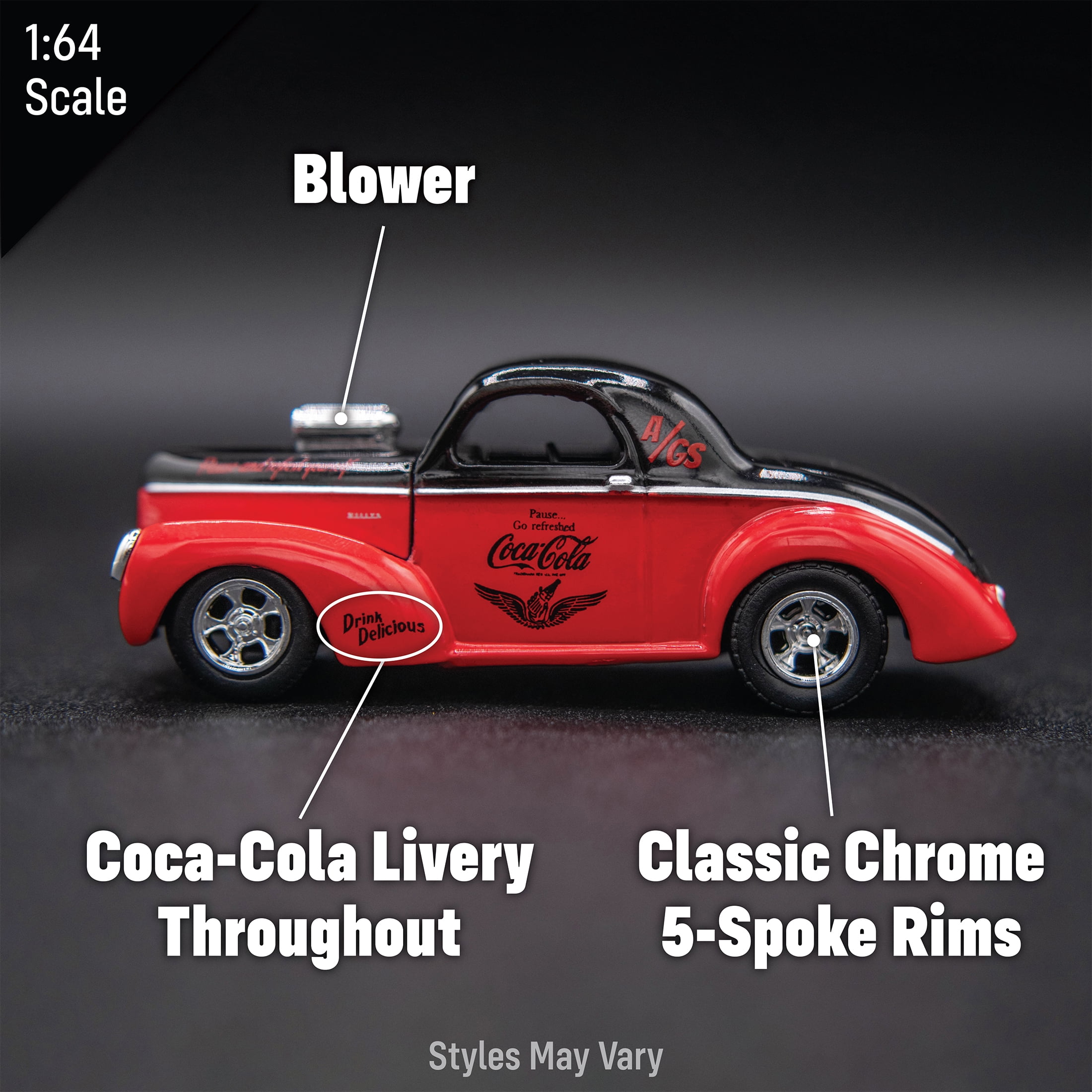 M2 Machines Coca-Cola 1:64 Scale Diecast Car or Truck with Rubber