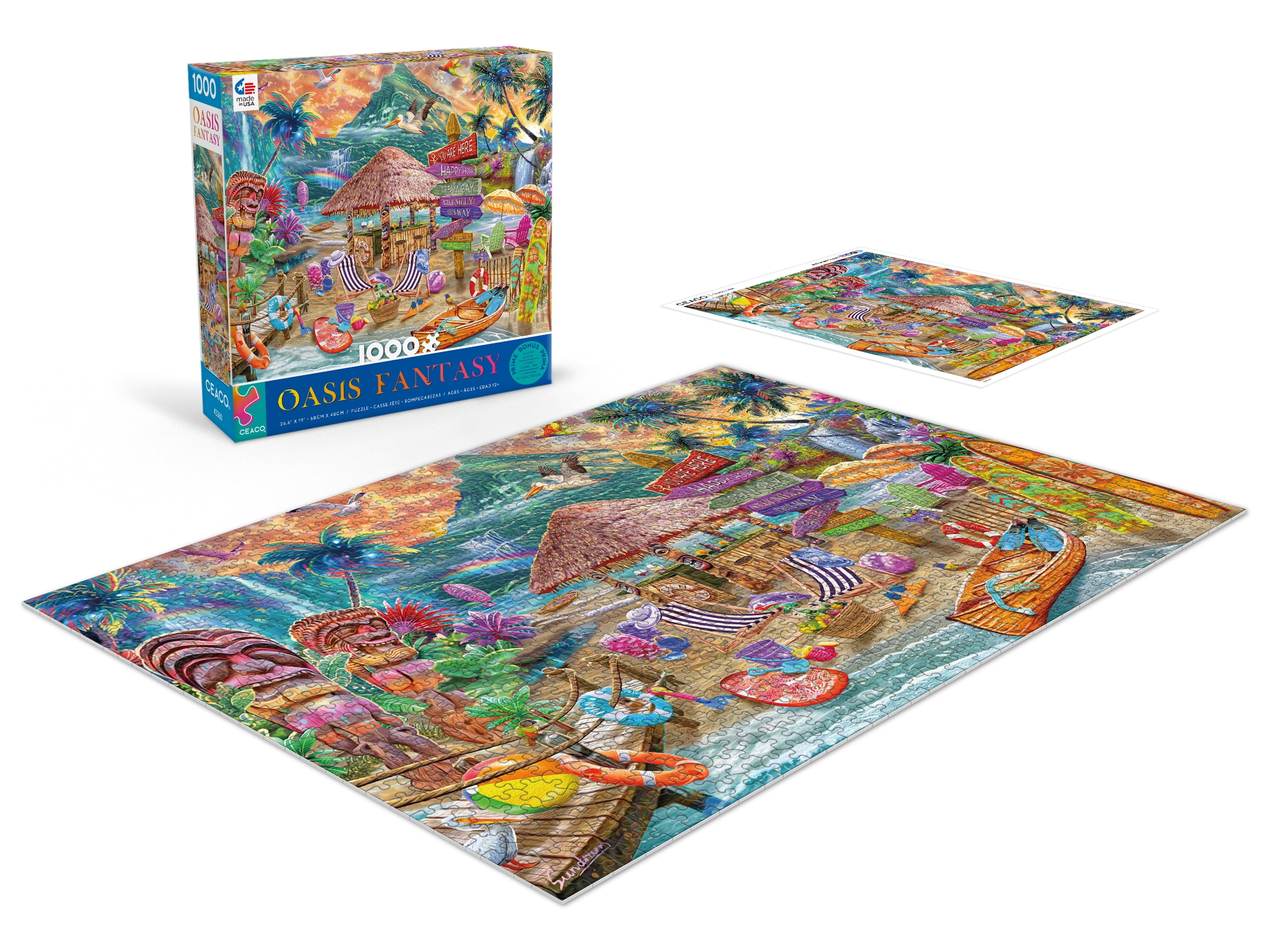 Ceaco - Ocean Magic - Steve Sundram - Oasis Fantasy - 1000pc Piece Interlocking Jigsaw Puzzle