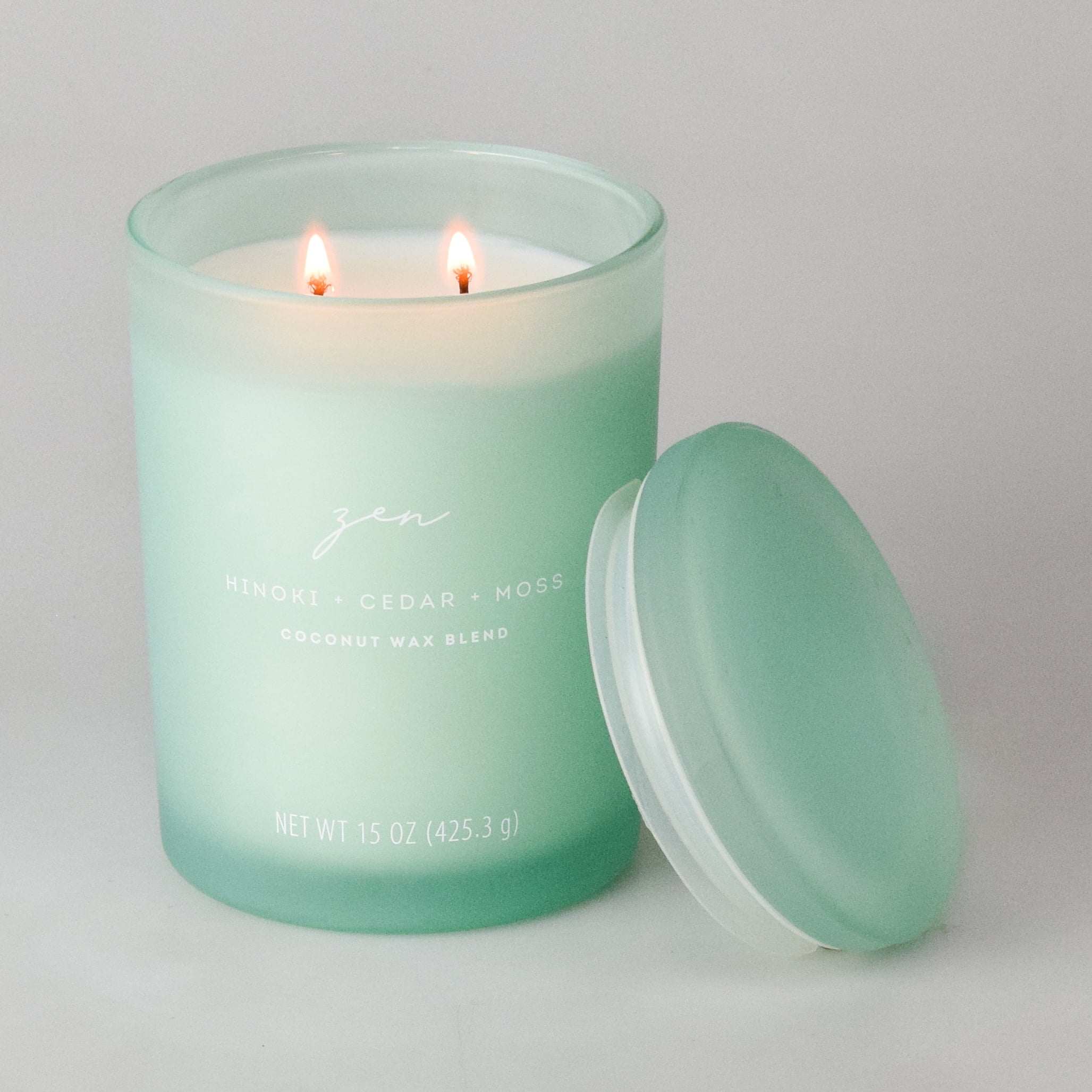 Allswell Zen 15oz 2-Wick Scented Spa Candle - Hinoki Cedar