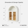 thumbnail image 3 of Ludatido Bathroom Medicine Cabinets with 2 Doors, Wall Mounted Medicine Cabinets with Adjustable 4 Shelves, Arched Design Medicine Cabinet with Glass&Semi-Circular Storage for Bathroom Wood Grain, 3 of 14