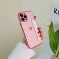 thumbnail image 4 of Allytech Case Compatible with iPhone 11 Pro,With Adjustable Wristband Kickstand, Gold Plated Striped Bumper Soft TPU Slim Thin Cover Anti-Scratch Shockproof Protective Case for iPhone 11 Pro,Pink, 4 of 7