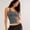 Grey, variant on Women Y-Back Tank Solid Color Workout Vest Casual Slim Stretchy Athletic Top‌ S-XL