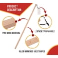 thumbnail image 4 of 4 Pack 36" Fuel Tank Measuring Stick w/Leather Strap - Pine Wood Square Fuel Level Indicator Stick - Grade Rods, 4 of 9