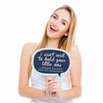 thumbnail image 2 of Big Dot of Happiness Funny Blue and Silver - Hello Little One - Boy Baby Shower Photo Booth Props Kit - 10 Piece, 2 of 5