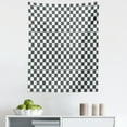 thumbnail image 1 of Checkered Tapestry, Monochrome Composition Classical Chessboard Inspired Abstract Tile Print, Fabric Wall Hanging Decor for Bedroom Living Room Dorm, 5 Sizes, Grey White, by Ambesonne, 1 of 1