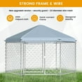 thumbnail image 3 of Betisef 6.9x6.9x4.9 ft Large Dog Kennel Outside with Roof,Outdoor Dog Kennel with Lock for Outdoor Backyard, 3 of 8