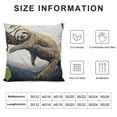 thumbnail image 5 of Awypu  Throw Pillow Cover Cute Animal Sloth Sleep Sloth On Tree Branch Lovely Funny Design Cartoon Wildlife Decor Lumbar Pillow Case Cushion for Sofa Couch Bed Standard 22x22in, 5 of 5