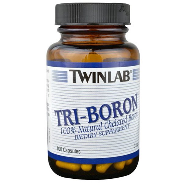 Twinlab TriBoron 3 mg Dietary Supplement Capsules
