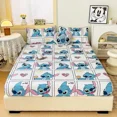 thumbnail image 2 of -sábanas estampadas de Lilo & Stitch para niños, protectores de colchón antideslizantes de dibujos animados, respetuosos con la piel, ropa de cama, 2 of 5