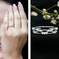 thumbnail image 3 of Rosec Jewels Lab Grown Diamond Anniversary Half Eternity Ring Band (EF-VS Grade), 18K White Gold, US 9.50, 3 of 9