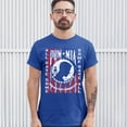 thumbnail image 3 of Tee Hunt POW MIA You Are Not Forgotten T-shirt American Flag Veteran Men's Tee, Blue, 5X-Large, 3 of 5