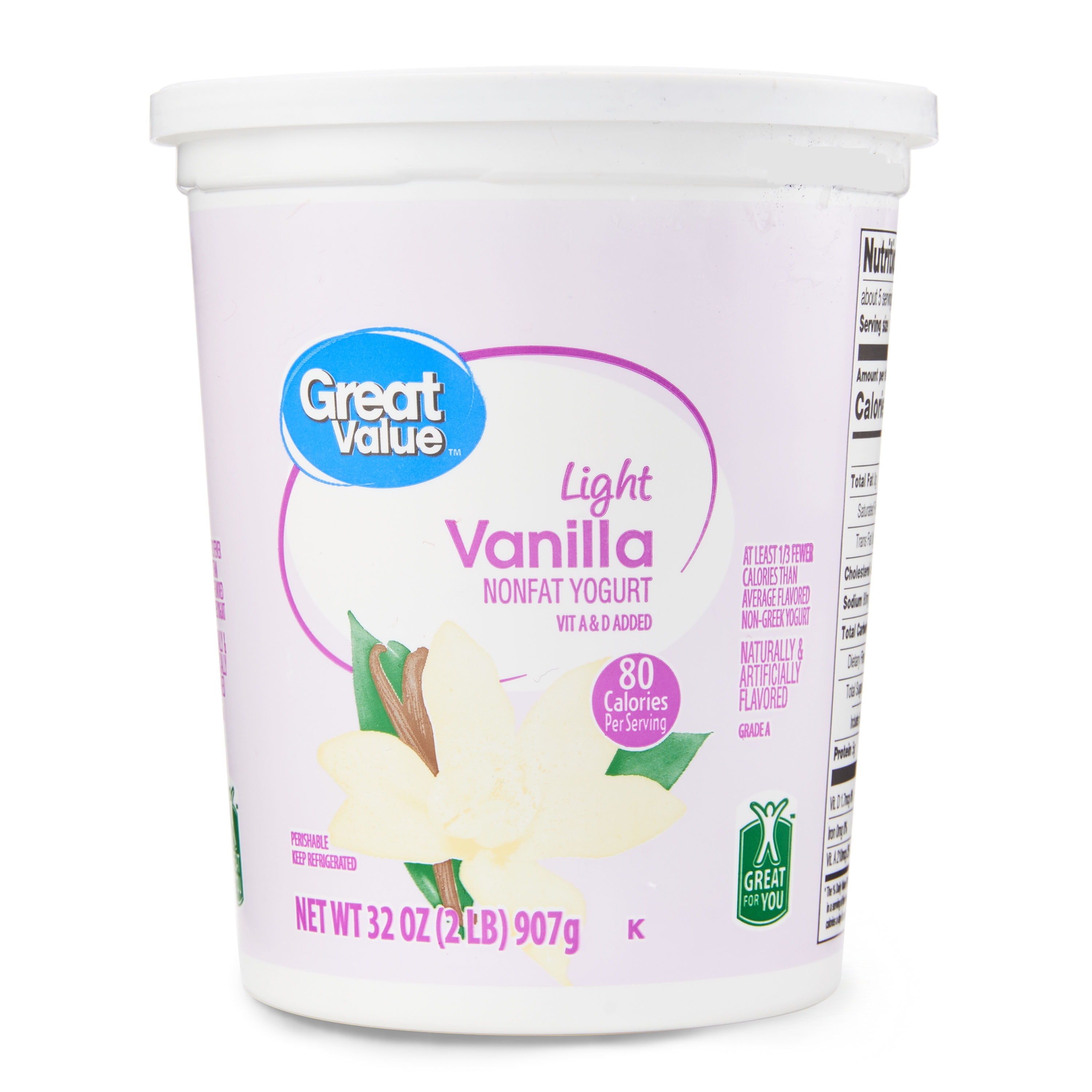 konjugat Arv Hates Great Value Light Vanilla Nonfat Yogurt, 32 oz - Walmart.com