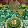 thumbnail image 4 of St. Patricks Day Tablecloth Shamrock Tablecloth 60"x84", Waterproof ST Patrick Day Decorative Vinly Table Cloth Irish Tablecloth for Oval Table, 4 of 6