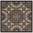 thumbnail image 4 of SAFAVIEH Veranda Durga Geometric Indoor/Outdoor Area Rug, 5'3" x 7'7", Chocolate/Cream, 4 of 8