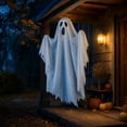 thumbnail image 6 of Spooky Halloween Porch Decor Ghost Hanging Decor, Vintage Halloween Decorations Outdoor Swinging Ghost, Halloween Ghost Decor Goth Accessories for Yard Garden Halloween Party Decorations, 6 of 6