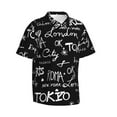 thumbnail image 2 of Kll Men'S Hawaiian Shirt Short Sleeve Button Down Beach Shirts-Travel The World, 2 of 8
