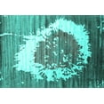 thumbnail image 1 of Ahgly Company Machine Washable Indoor Rectangle Abstract Turquoise Blue Contemporary Area Rugs, 5' x 8', 1 of 4