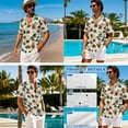 thumbnail image 4 of Whosucclay Palm Tree Print Matching Hawaiian Outfits for Couples, Womens Casual Summer Sleeveless Crewneck Midi Dress Sundress and Mens Hawaiian Shirts Button Down Plus Size, S, 4 of 7