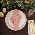thumbnail image 5 of Balsa Circle 20x20 in Rose Gold Sequined Geometric Design Tulle Net Fabric Table Napkin Party Events Decorations Supplies, 5 of 8