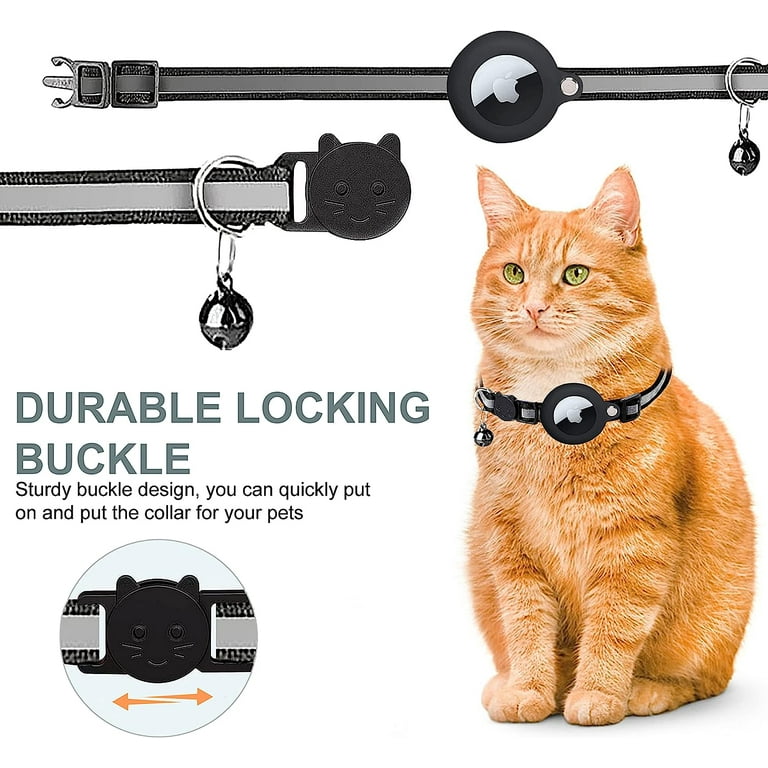 Airtag Cat Collar Breakaway – Reflective GPS Cat Collar Airtag