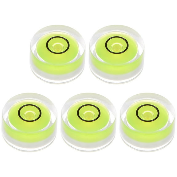 5 Packs Round Bubble Level 12x6mm Mini Circular Bullseye Spirit Levels for Leveling Camera Tripod Telescope, Lime